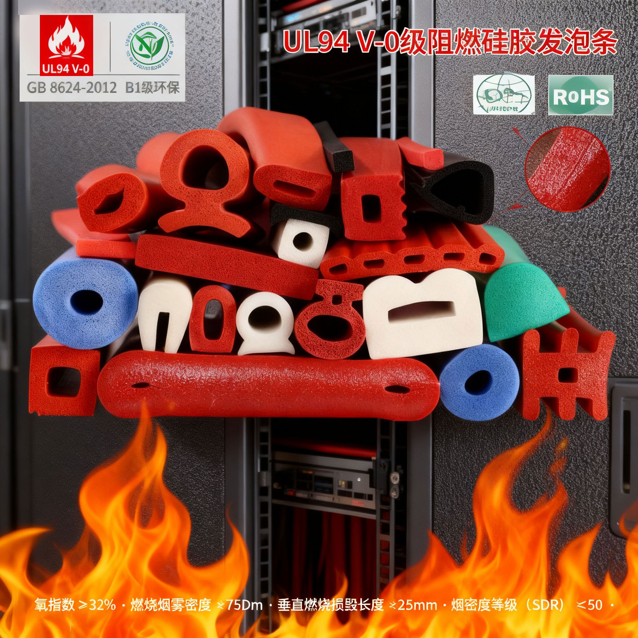 阻燃矽膠發泡（pào）條